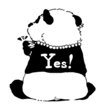 Monochrome animal band sticker #7750206