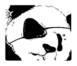 Monochrome animal band sticker #7750210