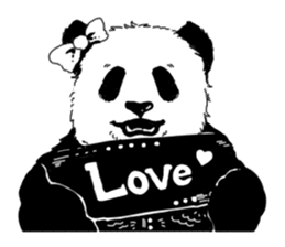 Monochrome animal band sticker #7750211