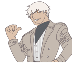 The man who is full of expressions sticker #7751629