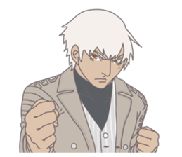 The man who is full of expressions sticker #7751634