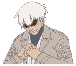 The man who is full of expressions sticker #7751635