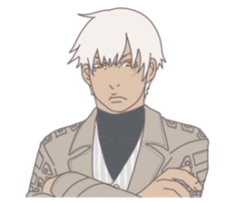 The man who is full of expressions sticker #7751638