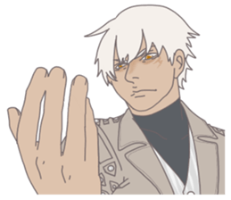 The man who is full of expressions sticker #7751642