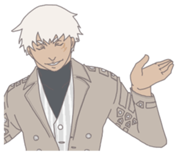 The man who is full of expressions sticker #7751643