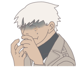 The man who is full of expressions sticker #7751645