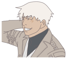 The man who is full of expressions sticker #7751646