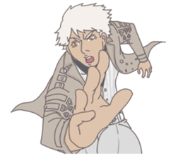 The man who is full of expressions sticker #7751651