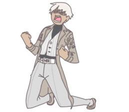 The man who is full of expressions sticker #7751656