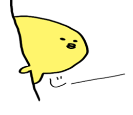 Cute round chick sticker #7751856