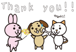 NEKOMAROSAN,USAMAROSAN and INUMAROSAN.E1 sticker #7752249