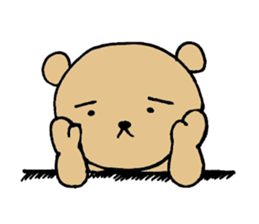 dino is cute bear sticker #7753029