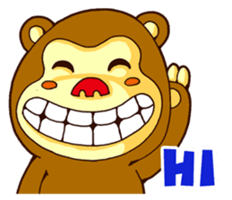 Ha Ha Monkey sticker #7753428