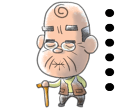 A little obstinate grandfather sticker #7754001