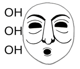 White mask sticker #7754274