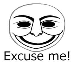 White mask sticker #7754276