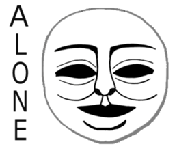 White mask sticker #7754280