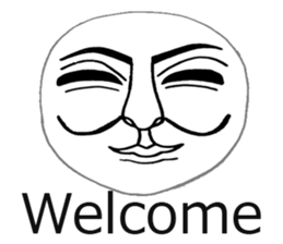 White mask sticker #7754286