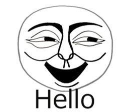 White mask sticker #7754290