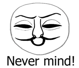 White mask sticker #7754296