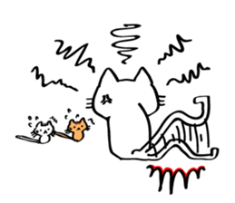 Cute sticker for cat owner sticker #7754338