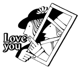 Dialogue between Black and White (I) sticker #7754750