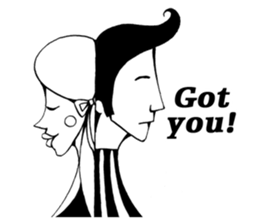 Dialogue between Black and White (I) sticker #7754764