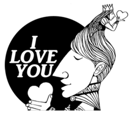 Dialogue between Black and White (I) sticker #7754768