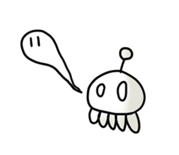 Jellyfish with the antenna sticker #7755348