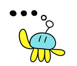 Jellyfish with the antenna sticker #7755369