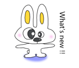 Cute rabbit "Pyonta" English version sticker #7755588