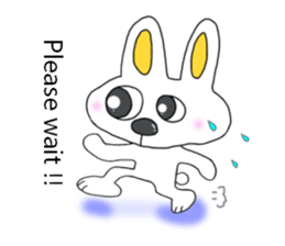 Cute rabbit "Pyonta" English version sticker #7755590