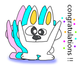 Cute rabbit "Pyonta" English version sticker #7755591