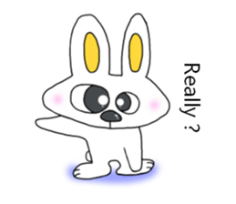 Cute rabbit "Pyonta" English version sticker #7755592
