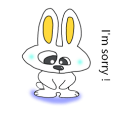 Cute rabbit "Pyonta" English version sticker #7755593