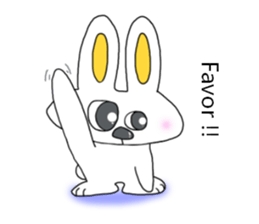 Cute rabbit "Pyonta" English version sticker #7755595