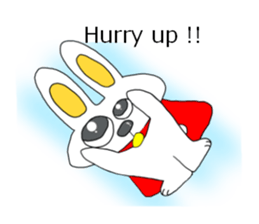 Cute rabbit "Pyonta" English version sticker #7755596