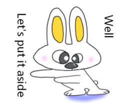 Cute rabbit "Pyonta" English version sticker #7755597