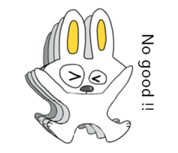 Cute rabbit "Pyonta" English version sticker #7755598