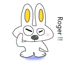 Cute rabbit "Pyonta" English version sticker #7755599