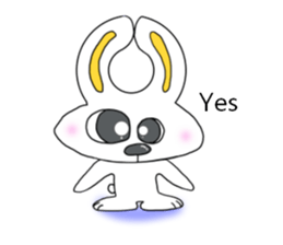Cute rabbit "Pyonta" English version sticker #7755600
