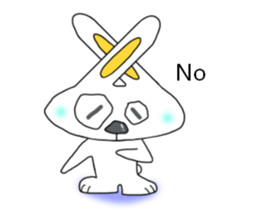 Cute rabbit "Pyonta" English version sticker #7755601