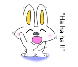 Cute rabbit "Pyonta" English version sticker #7755605