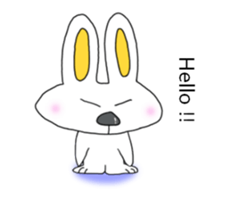 Cute rabbit "Pyonta" English version sticker #7755606