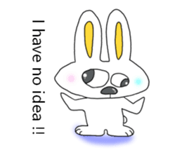 Cute rabbit "Pyonta" English version sticker #7755608