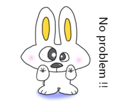 Cute rabbit "Pyonta" English version sticker #7755609