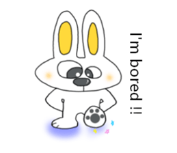 Cute rabbit "Pyonta" English version sticker #7755614