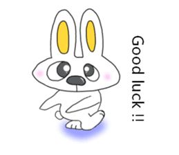 Cute rabbit "Pyonta" English version sticker #7755616