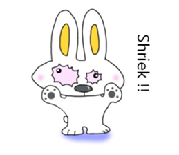 Cute rabbit "Pyonta" English version sticker #7755618