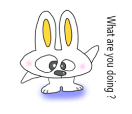 Cute rabbit "Pyonta" English version sticker #7755619